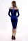 P 0906 Сукня коктейльна з оксамиту в комплекті з прикрасою (темно-синій)