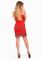 P 0927 Платье коктейльное на брителях (красный)