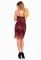 P 0927 Сукня коктейльна на брителях (бордовий)