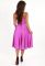 P 0976 Платье коктейльное на брителях из струящейся ткани (фуксия)