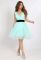 P 1037 Сукня коктейльна зі знімним шлейфом (м'ятний)