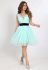 P 1037 Сукня коктейльна зі знімним шлейфом (м'ятний)