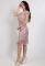 P 1059 Сукня коктейльна з бахроми з паєткою (рожевий)