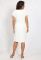 P 1061 Платье коктейльное прямого кроя (слоновая кость)