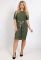P 2025 Платье коктейльное с поясом (хаки)