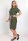 P 2025 Платье коктейльное с поясом (хаки)