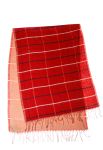 Палантин женский клетка «Виши» 73PD019 (красный)