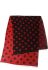 Жіночий палантин з квітковим принтом «Ромашки» 73PD017 (чорний/червоний)