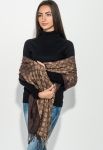 Палантин женский стильная комбинация принтов 50PD0003-2 (коричневый)