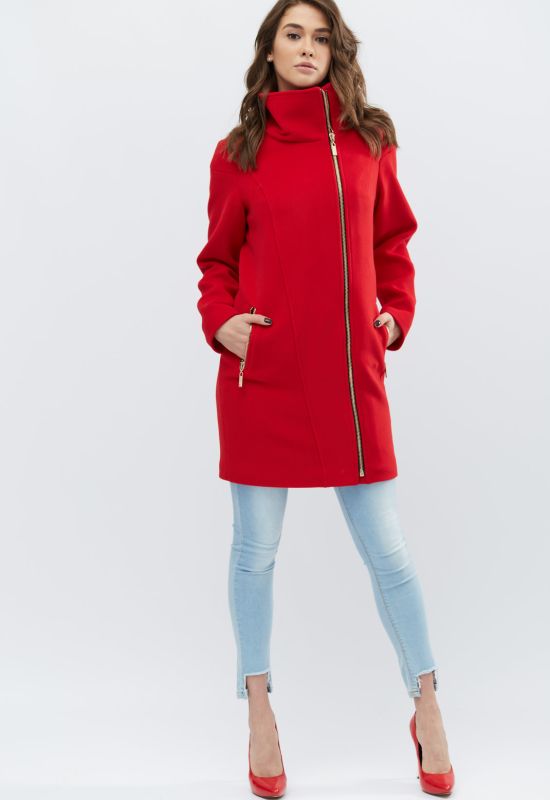 Пальто PL-8660-14 (красный)