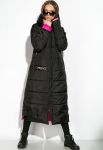 Жіноче пальто 120PST009 (чорний/рожевий)