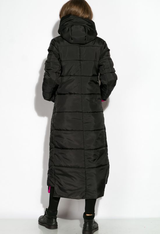 Пальто женское 120PST009 (черный/розовый)