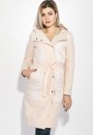 Пальто жіноче демісезонне з капюшоном 69PD1048 (персиковий)