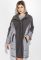 Пальто жіноче двофактурне стрункий силует 69PD1056 (графітовий)
