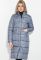 Пальто женское на кнопках теплое принт меланж 69P0978 (сизый/белый)