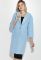 Пальто жіноче на потайній застібці з кишенями 69PD724 (блакитний)