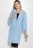 Пальто жіноче на потайній застібці з кишенями 69PD724 (блакитний)