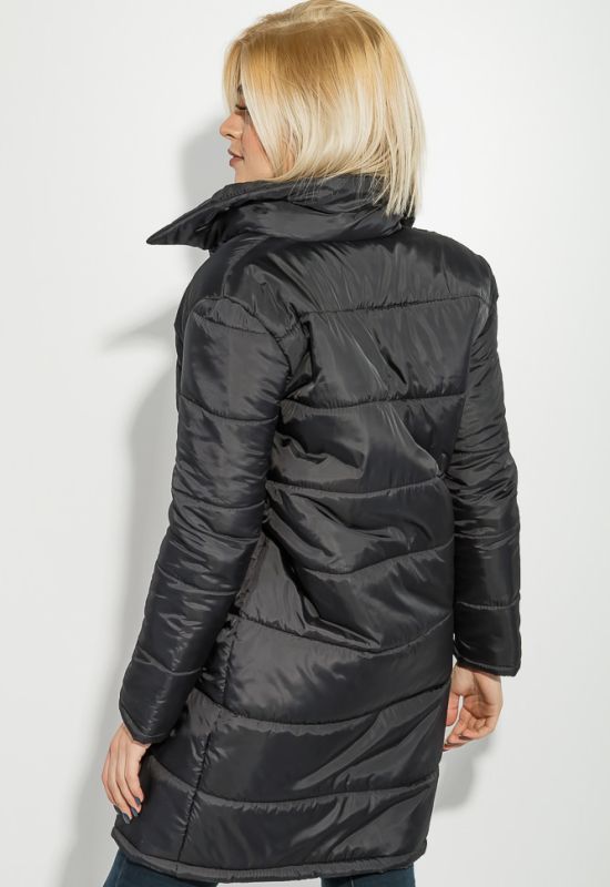 Жіноче пальто на синтепоні 72PD211 (чорний)