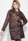 Жіноче пальто на зав'язках 69PD1058 (шоколадний)