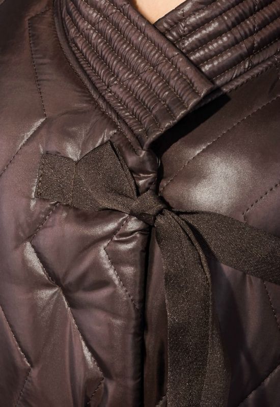 Пальто женское на завязках 69PD1058 (шоколадный)