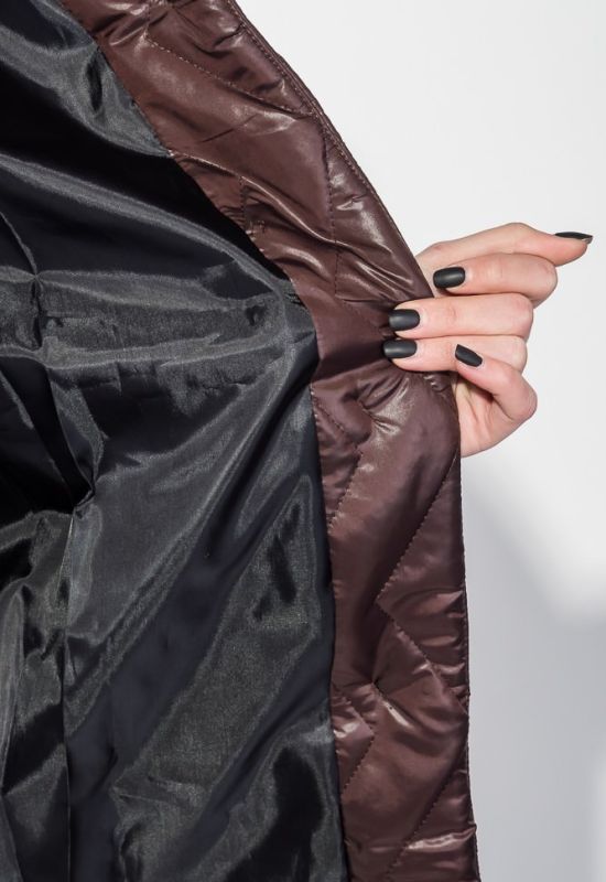 Пальто женское на завязках 69PD1058 (шоколадный)