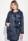 Пальто женское на завязках 69PD1058 (темно-синий)