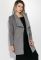 Пальто жіноче однотонне на широкому поясі 69PD499 (сірий)