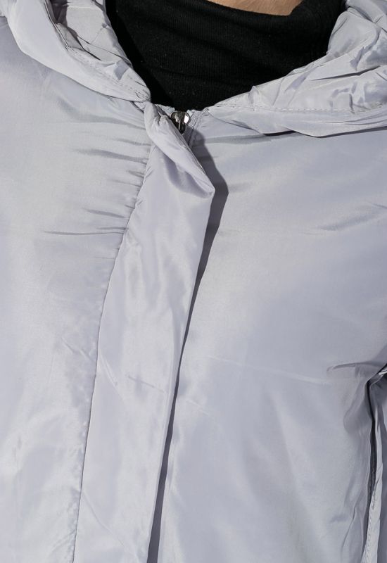 Пальто женское с капюшоном 154V002 (серый)