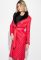 Пальто жіноче стьобане з хутром 69PD1059 (червоний)