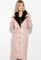 Пальто жіноче стьобане з хутром 69PD1059 (пудра)