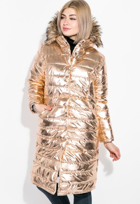 Жіноче пальто стильне 80PD1358 (золотий)