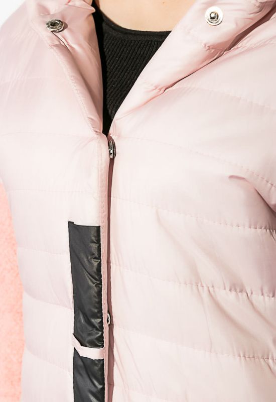 Пальто женское стильное с капюшоном 69PD979 (персиковый)