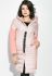 Пальто женское стильное с капюшоном 69PD979 (персиковый)