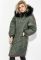 Пальто жіноче зимове стильний крій 69PD1057 (хакі)