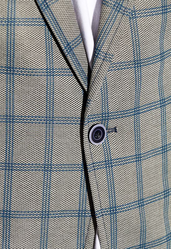 Пиджак 32P107 (серый/голубой/меланжевый)
