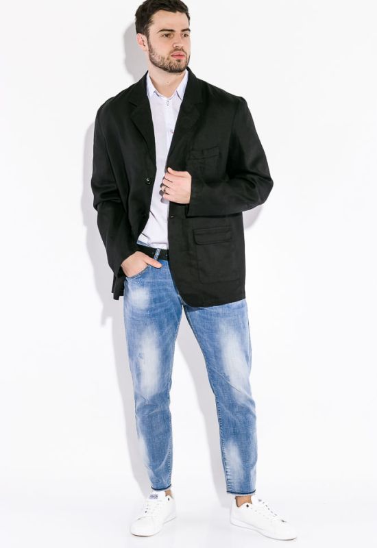 Пиджак мужской в стиле Casual 19PL175 (черный)