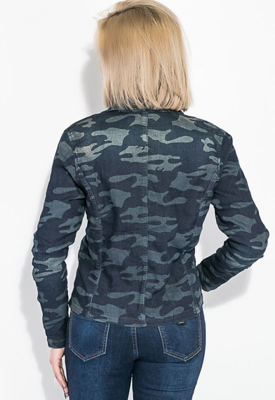Жіночий піджак мілітарі 118V001 (синій/сірий)