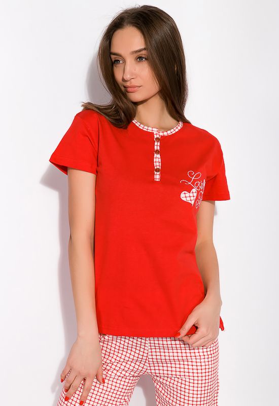Пижама женская 107P3533 (красный)