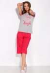 Пижама женская 107P3536 (серый/малиновый)