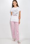 Пижама женская 317F025 (белый/розовый)