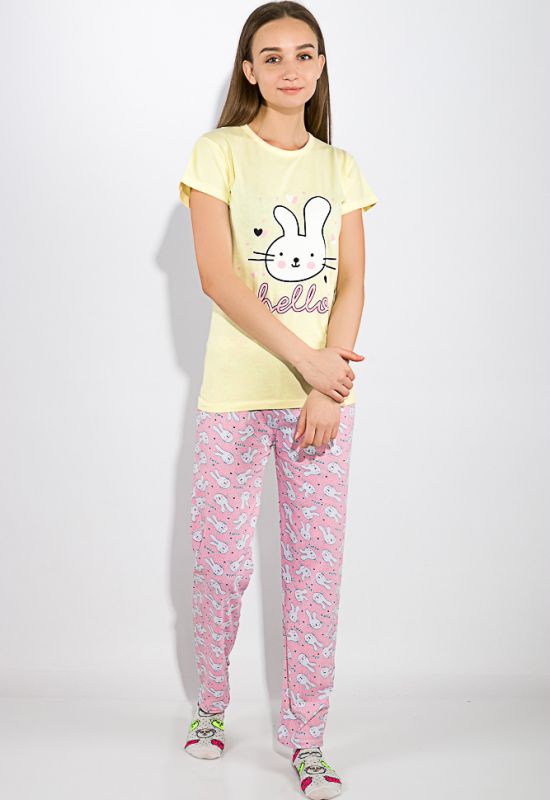 Пижама женская 317F025 (желтый/розовый)
