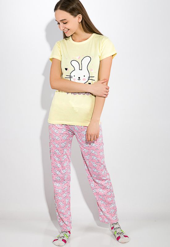 Пижама женская 317F025 (желтый/розовый)