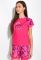 Жіноча піжама з рукавом реглан 107P5 (рожевий)