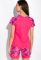 Жіноча піжама з рукавом реглан 107P5 (рожевий)