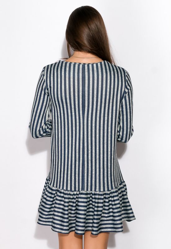 Платье 120PO7503 (серый/синий)
