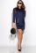 Платье 120PO7506 (синий/меланжевый)