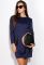 Платье 120PO7506 (синий/меланжевый)