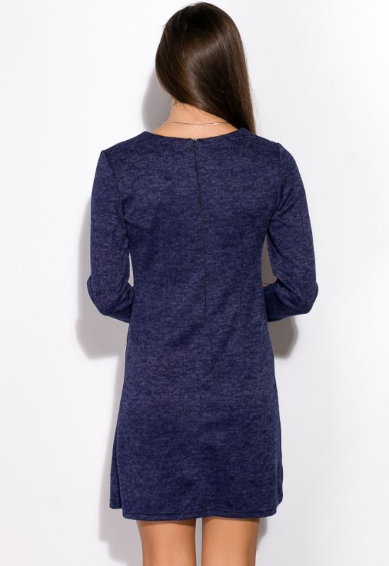 Платье 120PO7506 (синий/меланжевый)