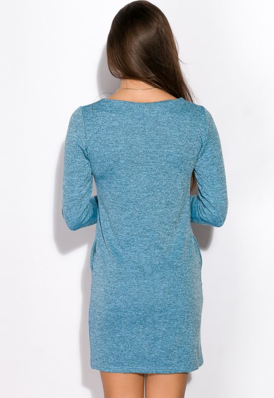 Платье 120PO7526 (голубой/меланжевый)