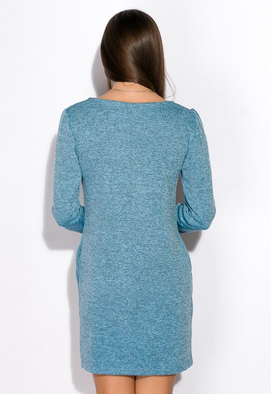 Платье 120PO7537 (голубой/меланжевый)